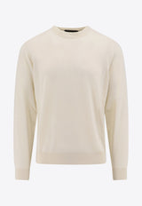 Hugo Boss Wool-Blend Crewneck Sweater White 50509223_118