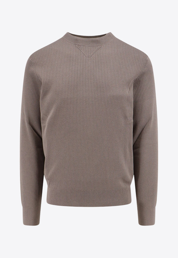 Hugo Boss Silk-Blend Crewneck Sweater Taupe 50519566_376