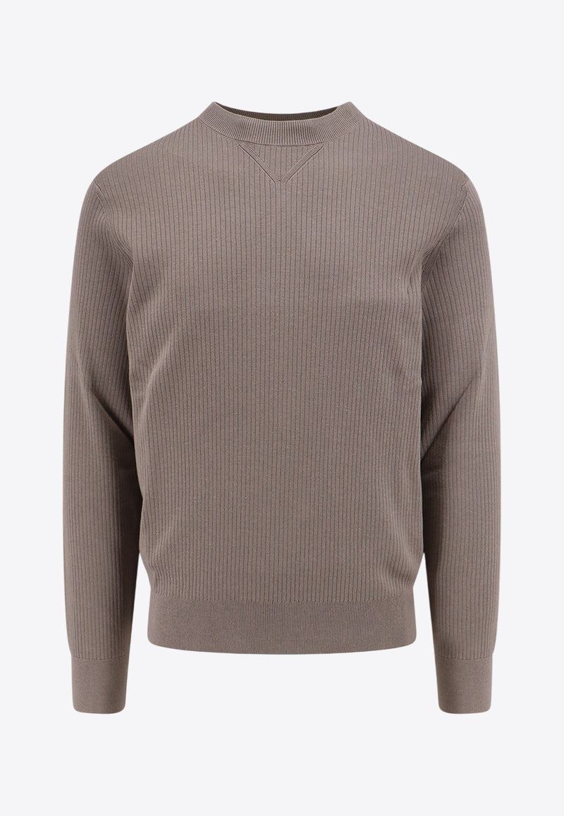 Hugo Boss Silk-Blend Crewneck Sweater Taupe 50519566_376