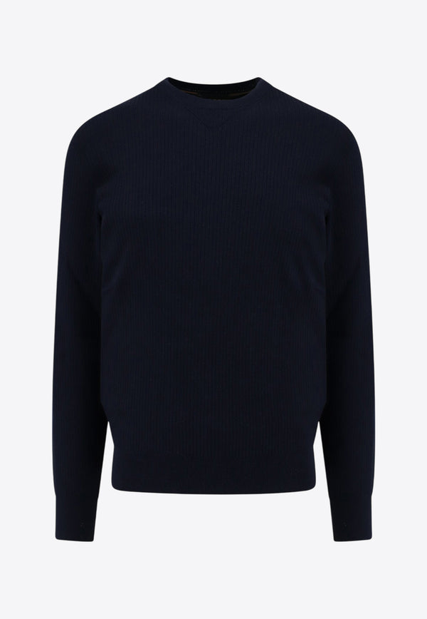 Hugo Boss Silk-Blend Crewneck Sweater Blue 50519566_404