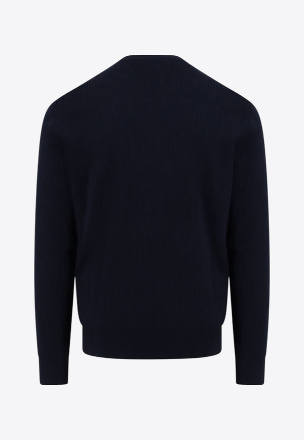 Hugo Boss Silk-Blend Crewneck Sweater Blue 50519566_404