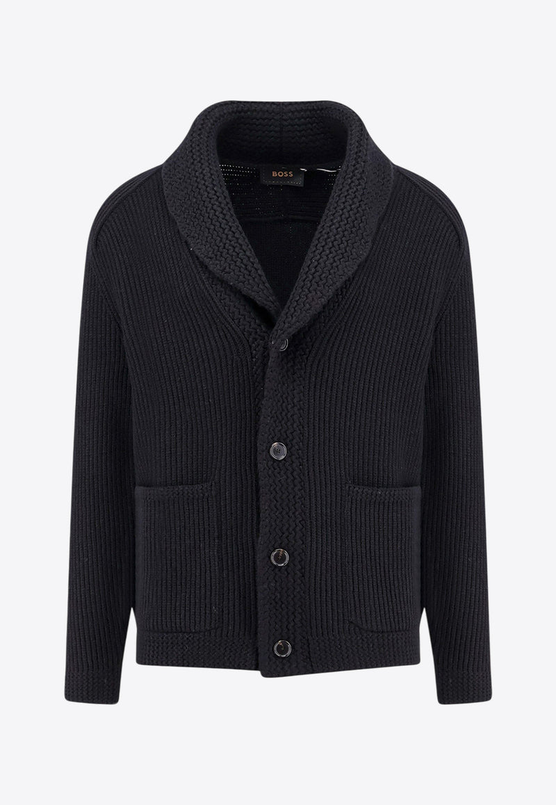 Hugo Boss V-neck Knitted Cardigan Black 50527011_001