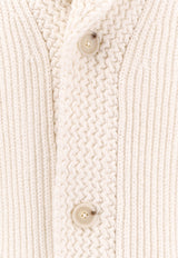 Hugo Boss V-neck Knitted Cardigan White 50527011_118