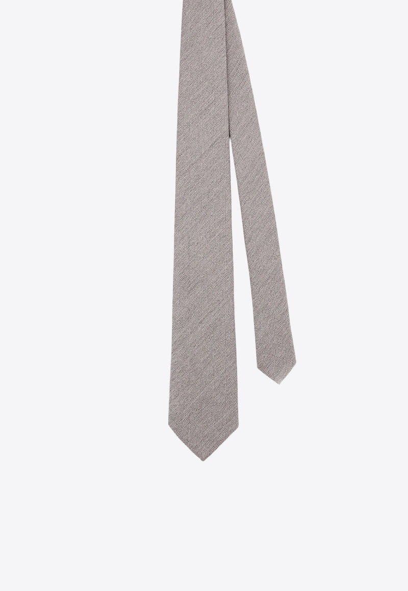 Hugo Boss Wool-Blend Pointed Tie Gray 50527558_072