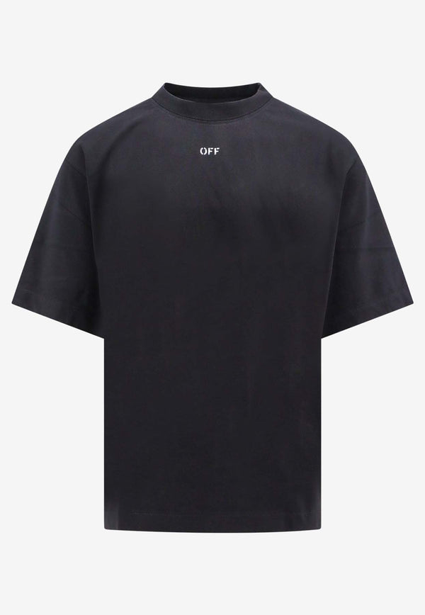 Off-White OFF Stamp Crewneck T-shirt Black OMAA120C99JER005_1001