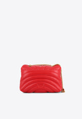 PINKO Mini Love Puff Butterfly Shoulder Bag in Nappa Leather Red 100039A1EX_R30Q