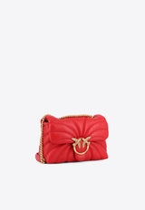 PINKO Mini Love Puff Butterfly Shoulder Bag in Nappa Leather Red 100039A1EX_R30Q