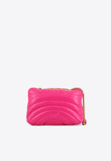 PINKO Mini Love Puff Butterfly Shoulder Bag in Nappa Leather Pink 100039A1EX_N17Q