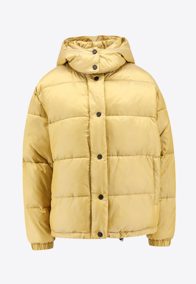 PINKO Zip-Up Down Jacket Yellow 103821A1ZR_H54