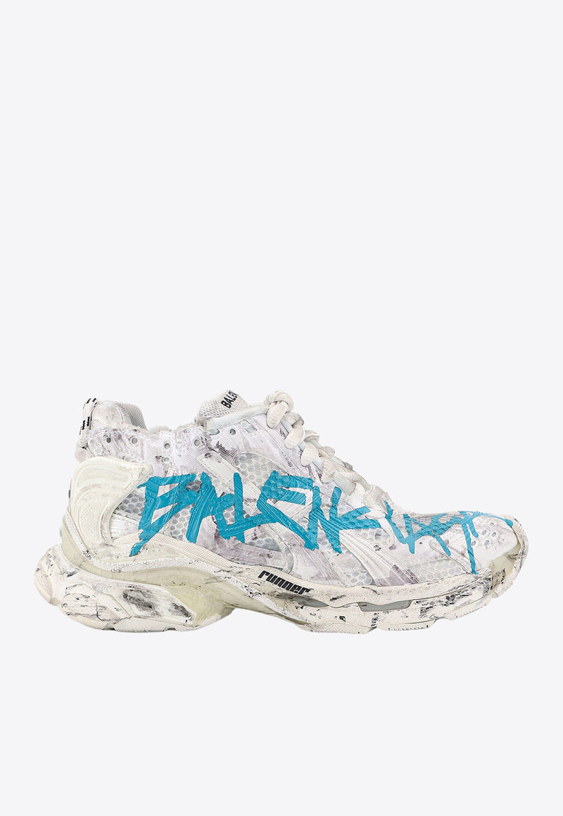 Balenciaga Runner Graffiti Low-Top Sneakers White 772767W3RBQ_9040