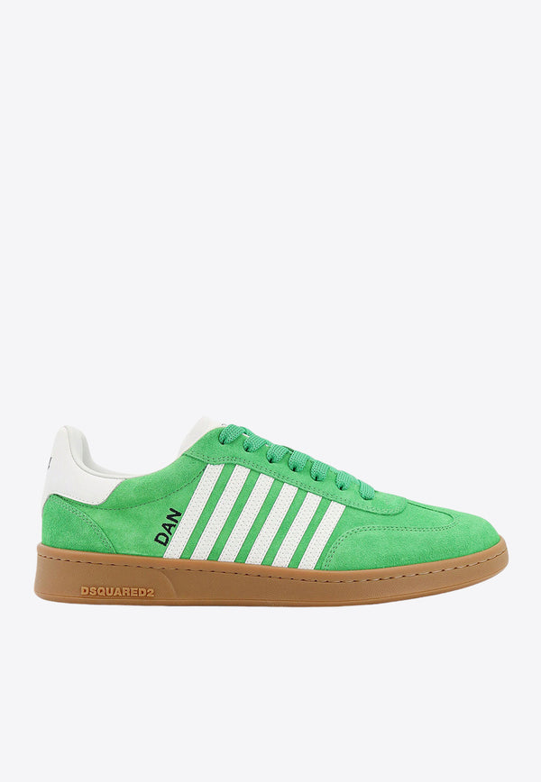 Dsquared2 Boxer Leather and Suede Sneakers Green SNM036414170001_M399