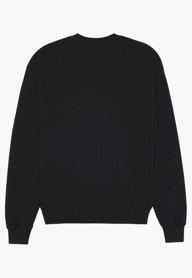 Maison Kitsuné Embroidered Fox Patch Sweatshirt Black MM00313KM0307_P199