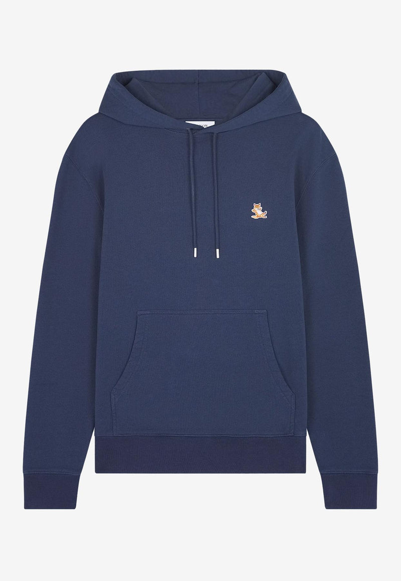 Maison Kitsuné Fox Patch Hooded Sweatshirt Blue LM00706KM0001_P494