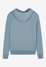 Maison Kitsuné Fox Head Patch Hooded Sweatshirt Blue LM00702KM0001_P154