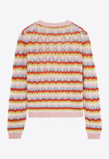 Maison Kitsune Striped Wool-Blend Sweater Multicolor NW00802KF0002_0032