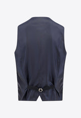 Tagliatore Single-Breasted Wool Waistcoat Blue GFBK05A060001_B5013