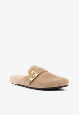 Tory Burch Mellow Suede Flat Mules Beige 163612_250