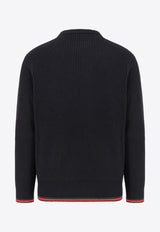 Gucci Rib Knit Wool-Blend Sweater Black 801692XKD96_1060