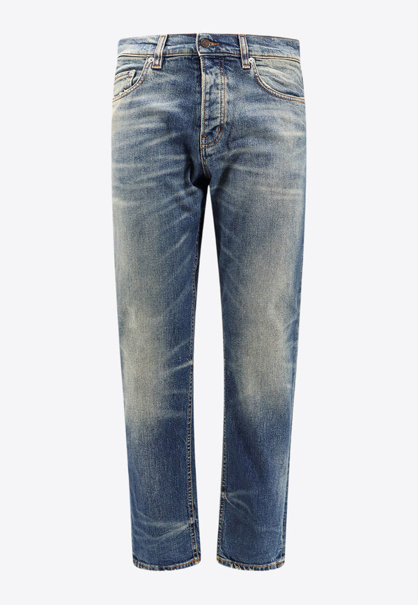 Haikure Washed Straight-Leg Jeans Blue HEM03071DS095_L0848