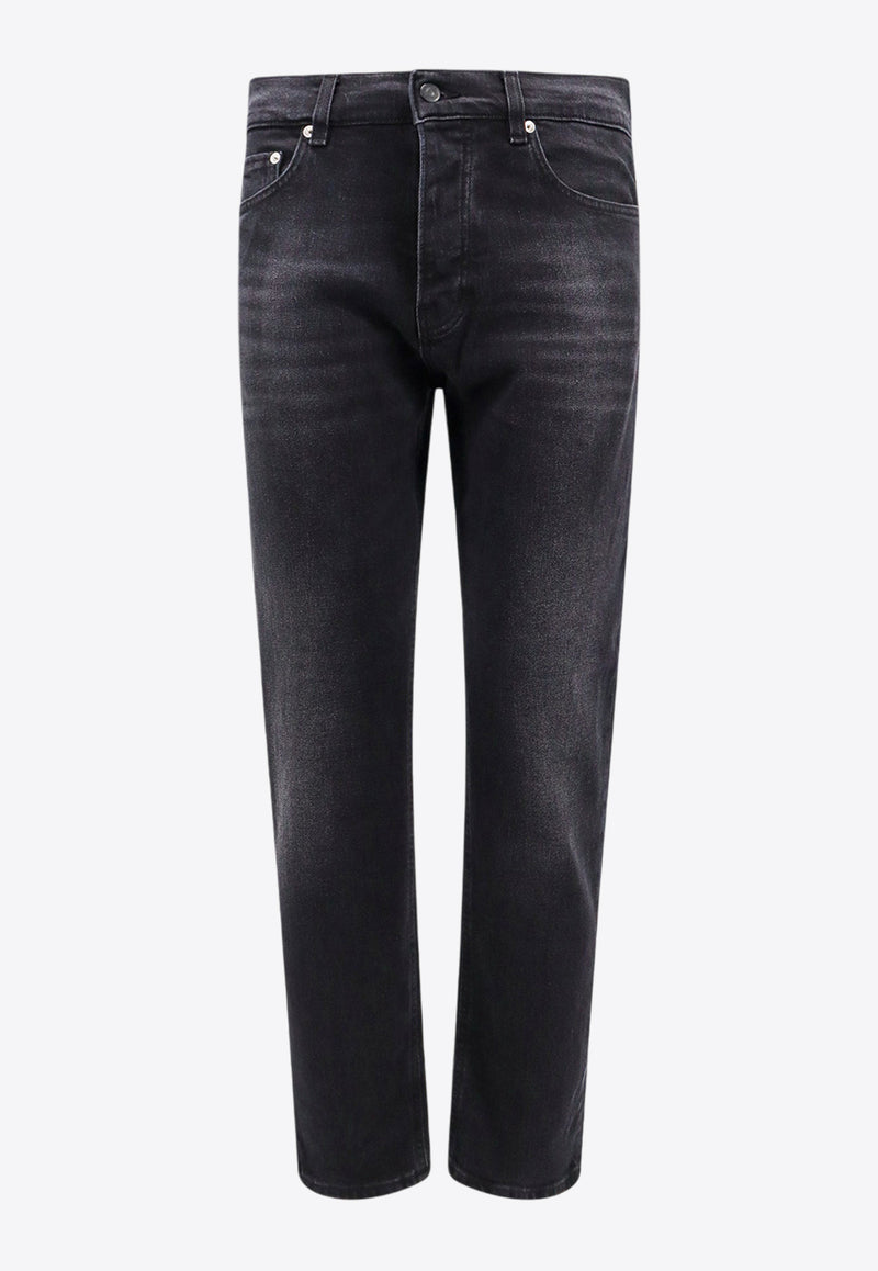 Haikure Washed Straight-Leg Jeans Black HEM03071DS096_L821