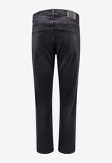 Haikure Washed Straight-Leg Jeans Black HEM03071DS096_L821