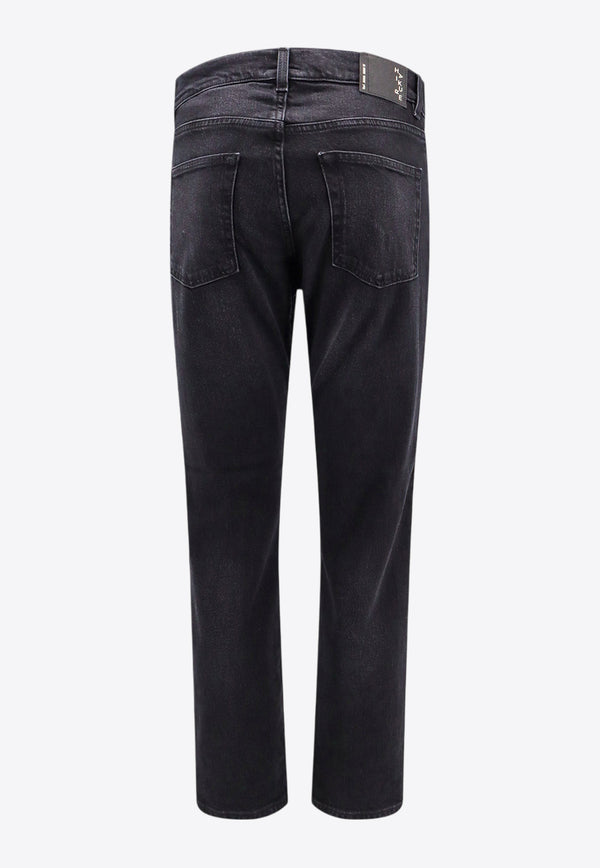 Haikure Washed Straight-Leg Jeans Black HEM03071DS096_L821