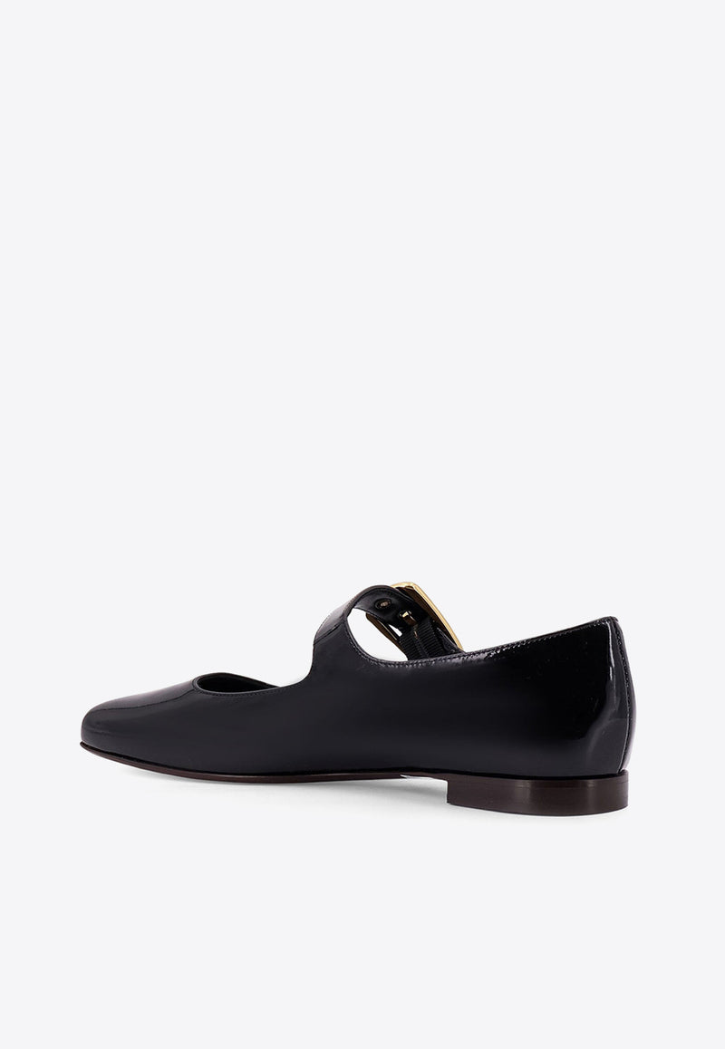 Chloé Polly Leather Ballet Flats Black C24W07BOR_001