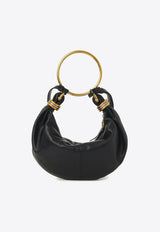 Chloé  Small Bracelet Grained Leather Hobo Bag Black C24AS611N72_001