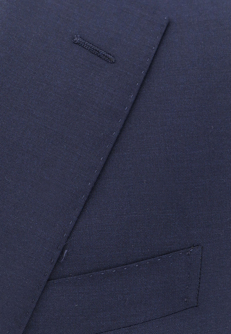 Corneliani Single-Breasted Wool Suit Blue 9378019318414_006