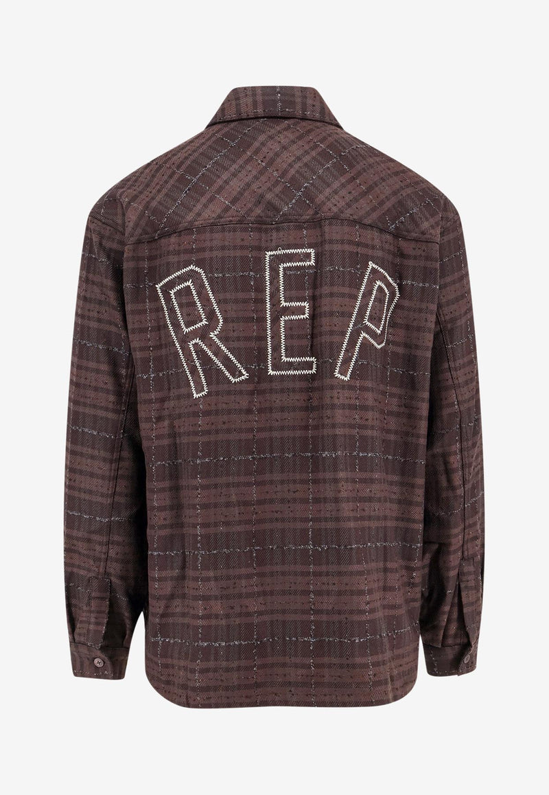 Represent Madras Long-Sleeved Flannel Shirt Brown MLM2158_064