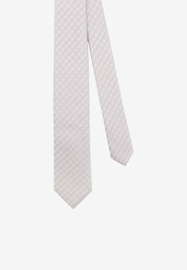 Giorgio Armani Polka Dot Silk Tie Gray 3600874F923_00017