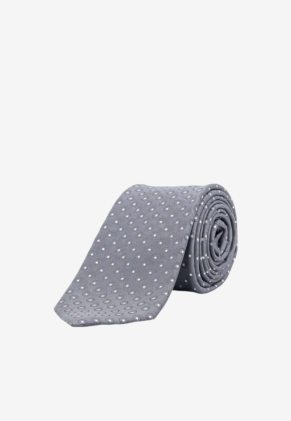 Giorgio Armani Polka Dot Silk Tie Gray 3600874F923_00042