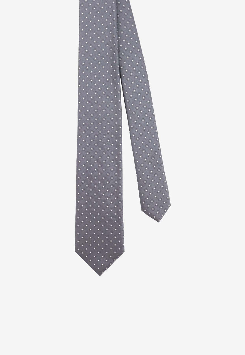 Giorgio Armani Polka Dot Silk Tie Gray 3600874F923_00042