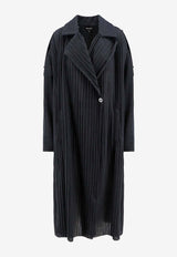 Giorgio Armani Pleated Long Trench Coat Gray 6DAL60AJZAZ_U8YQ