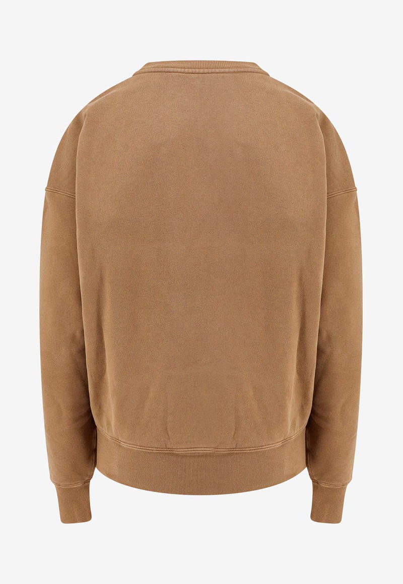 Saint Laurent Logo Label Sweatshirt Brown 807761Y36SV_2298