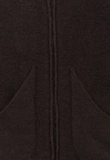 ROA Wool-Blend Zipped Cardigan Brown RBMW0287YA22_BRW0001