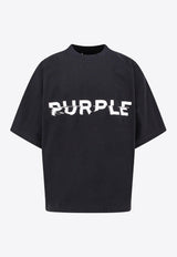 Purple Brand Oversized Logo T-shirt Black P480HJBL424_BLACK