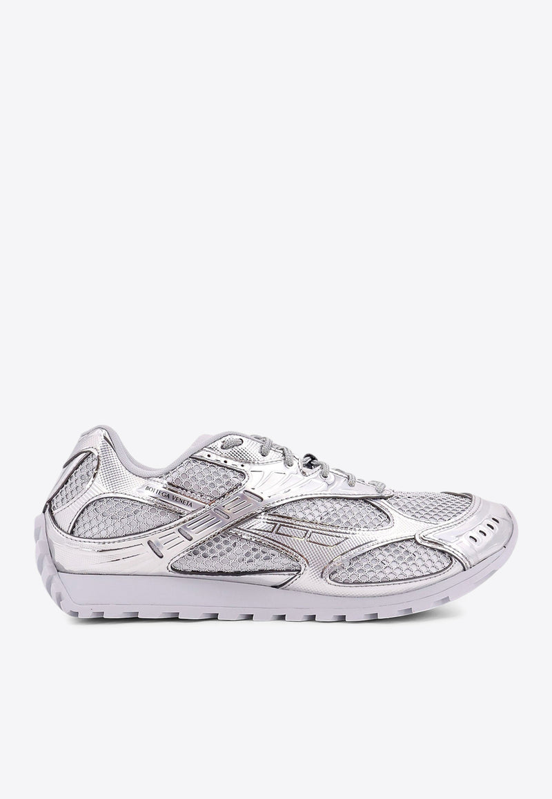 Bottega Veneta Orbit Metallic Low-Top Sneakers Silver 741357V4V51_1414