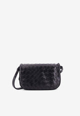 Bottega Veneta Intrecciato Leather Shoulder Bag Black 806998V4W32_1119