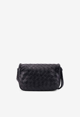 Bottega Veneta Intrecciato Leather Shoulder Bag Black 806998V4W32_1119