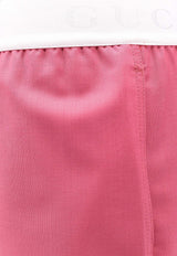 Gucci Logo Waist Wool Shorts Pink 810174XUAK4_5745