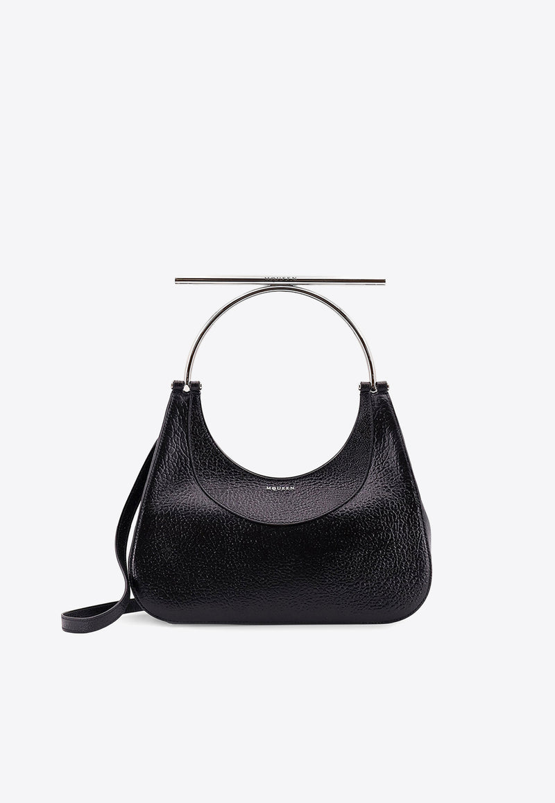 Alexander McQueen Cross-Bar Nappa Leather Top Handle Bag Black 8035241VDBB_1000