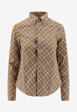 Burberry Signature Check Long-Sleeved Shirt Green 8098251_C1477