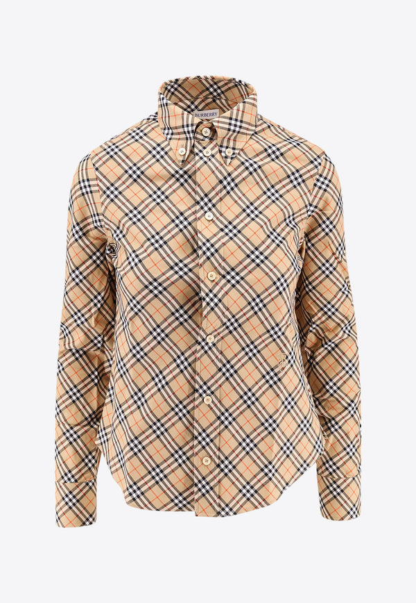 Burberry Vintage Check Long-Sleeved Shirt Beige 8098252_B9368