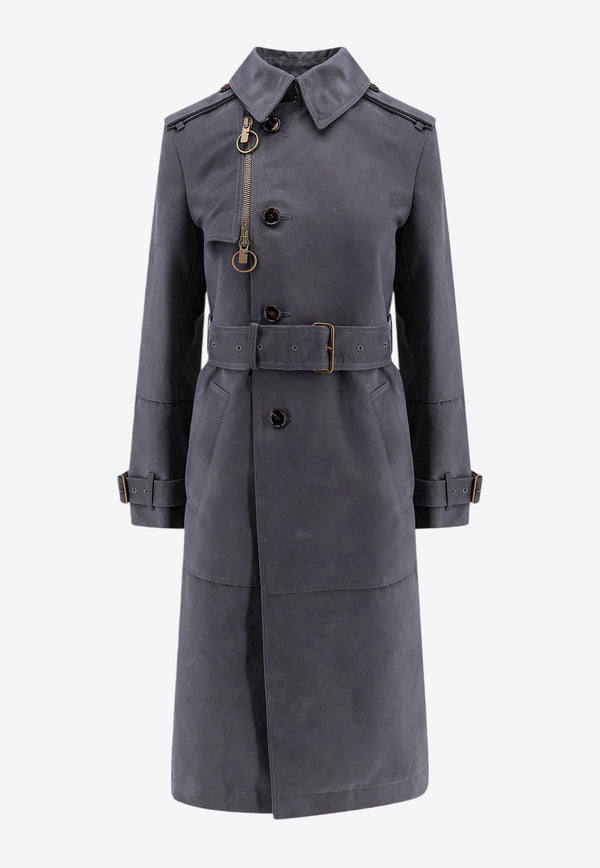 Burberry Belted Trench Coat Gray 8098608_C1501