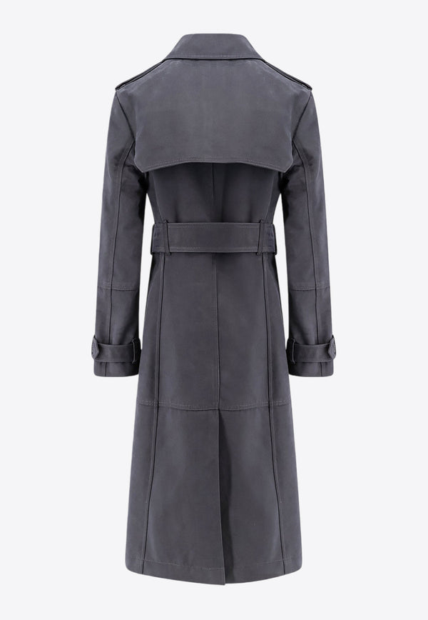 Burberry Belted Trench Coat Gray 8098608_C1501