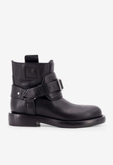 Burberry Cobble Leather Ankle Boots Black 8101287_A1189