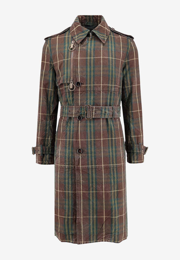 Burberry Signature Check Trench Coat Brown 8098475_C1480