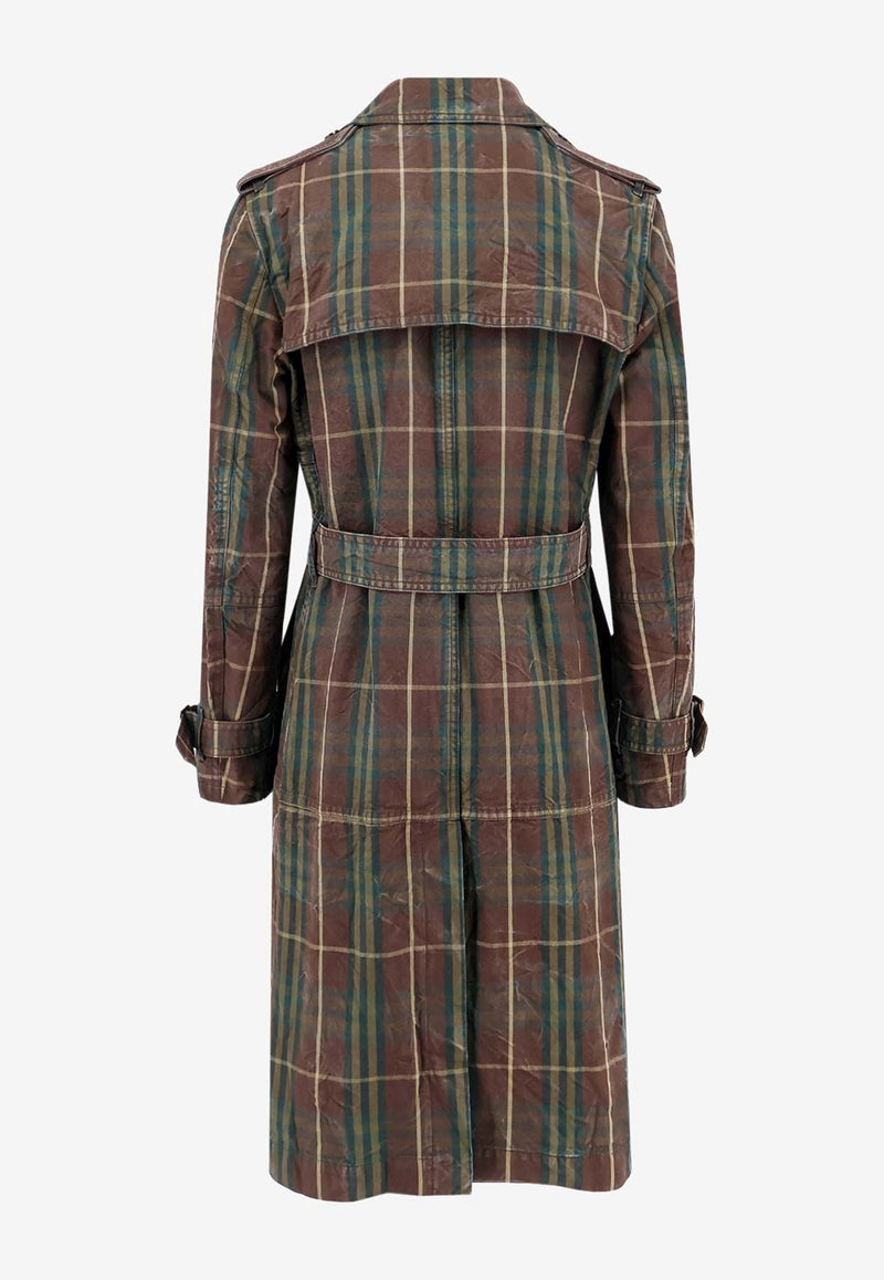 Burberry Signature Check Trench Coat Brown 8098475_C1480