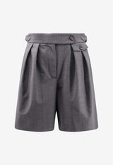 Brunello Cucinelli Tailored Wool-Blend Shorts Gray M0W07P8768_C4078